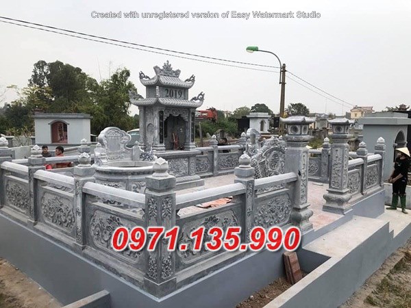 Mẫu lăng mộ đá để tro cốt đẹp bán tại TP HCM - nhà mồ gia tộc